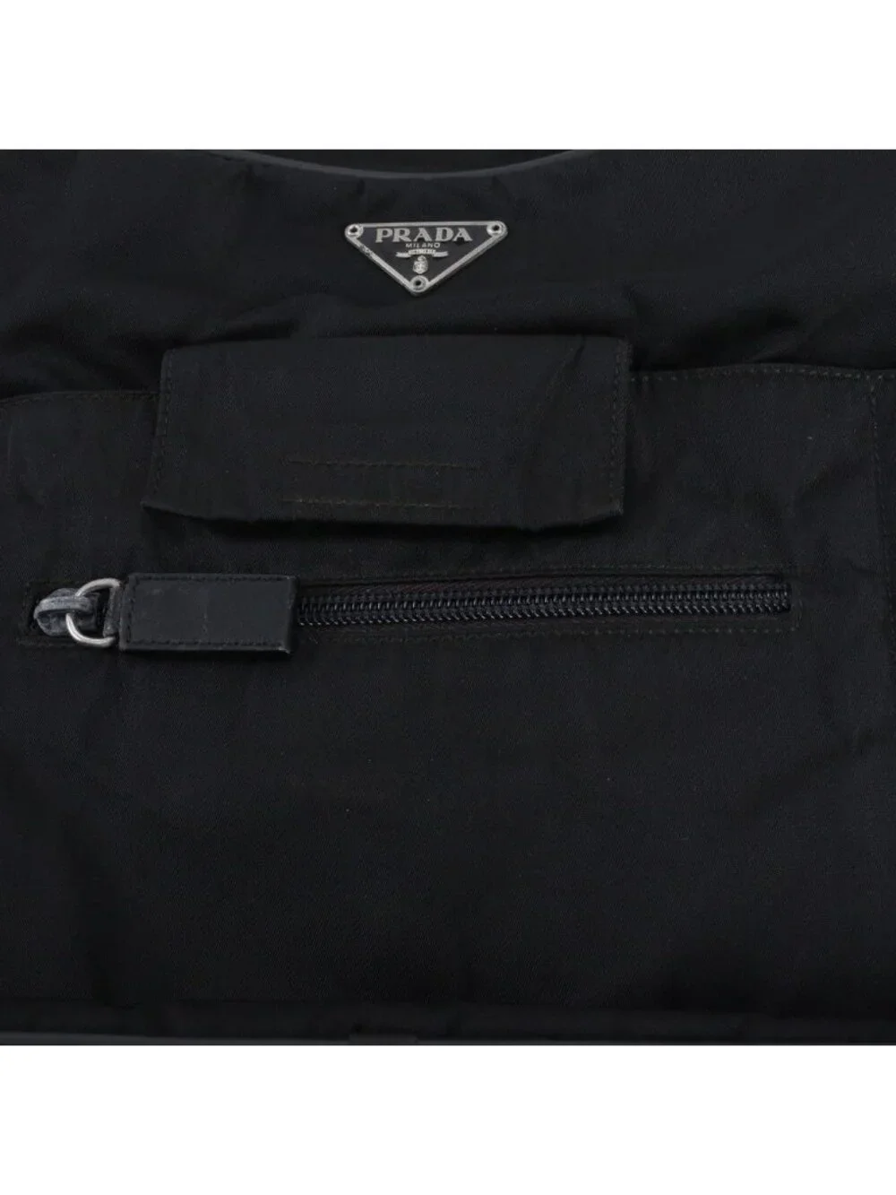 Prada Tessuto Nylon Leather 2-Way Business Bag Crossbody Shoulder